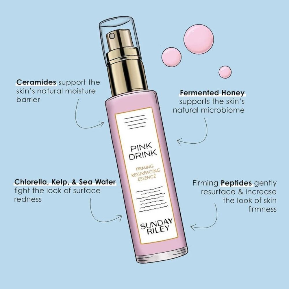 Sunday Riley Pink Drink Firming Resurfacing Essence 50ml/1.7 fl. oz. - Picture 12 of 15